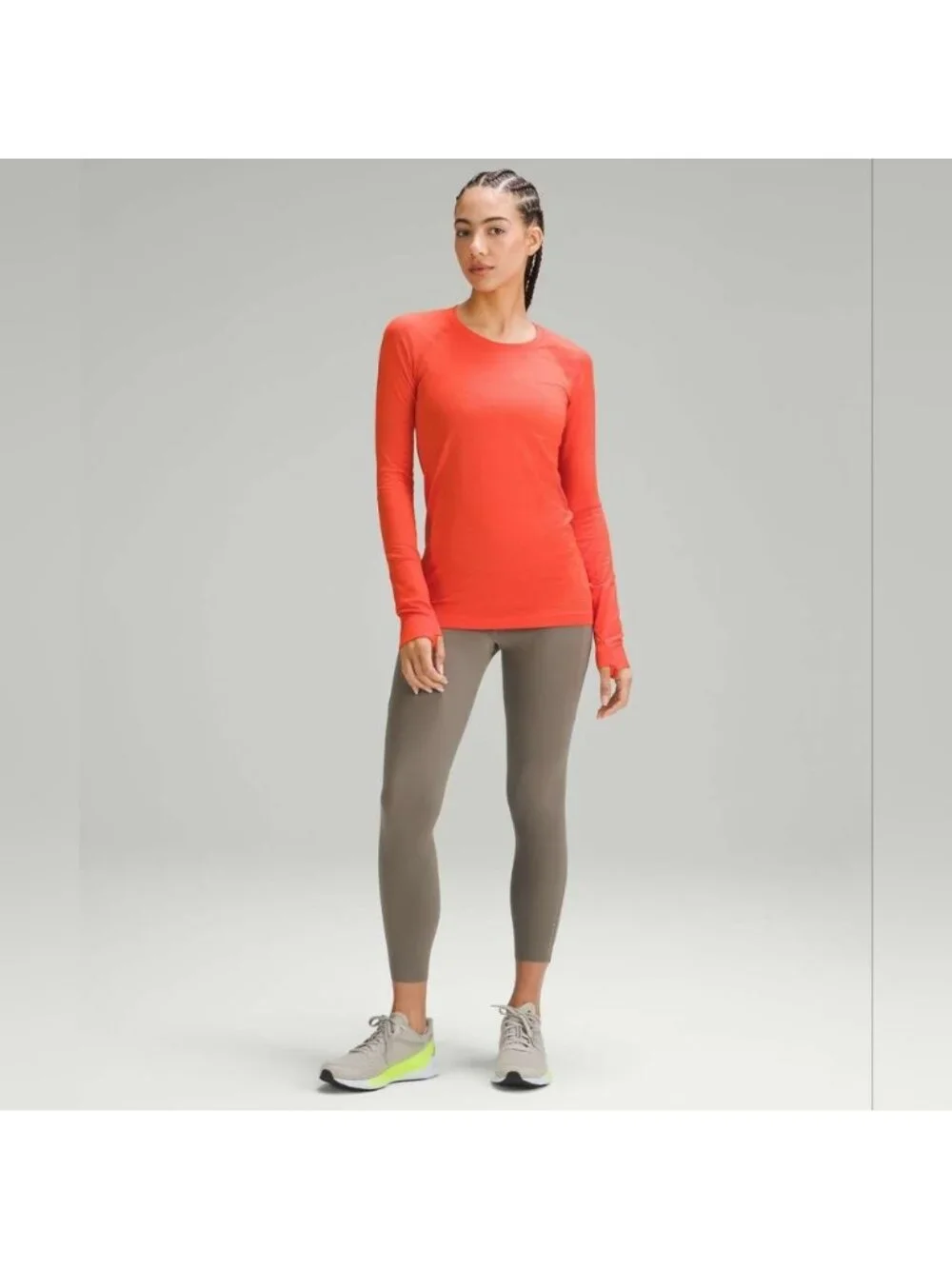Lululemon Swiftly Tech Long Sleeve Shirt 2.0Ripple Wave Solar Orange / Melon S